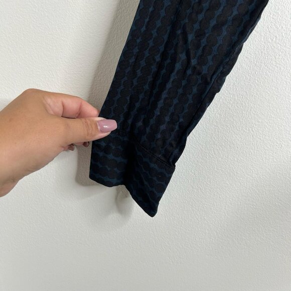 Uniqlo x Marimekko Jumpsuit Womens XS Black Blue Belted Button Front Geometric - Picture 6 of 14